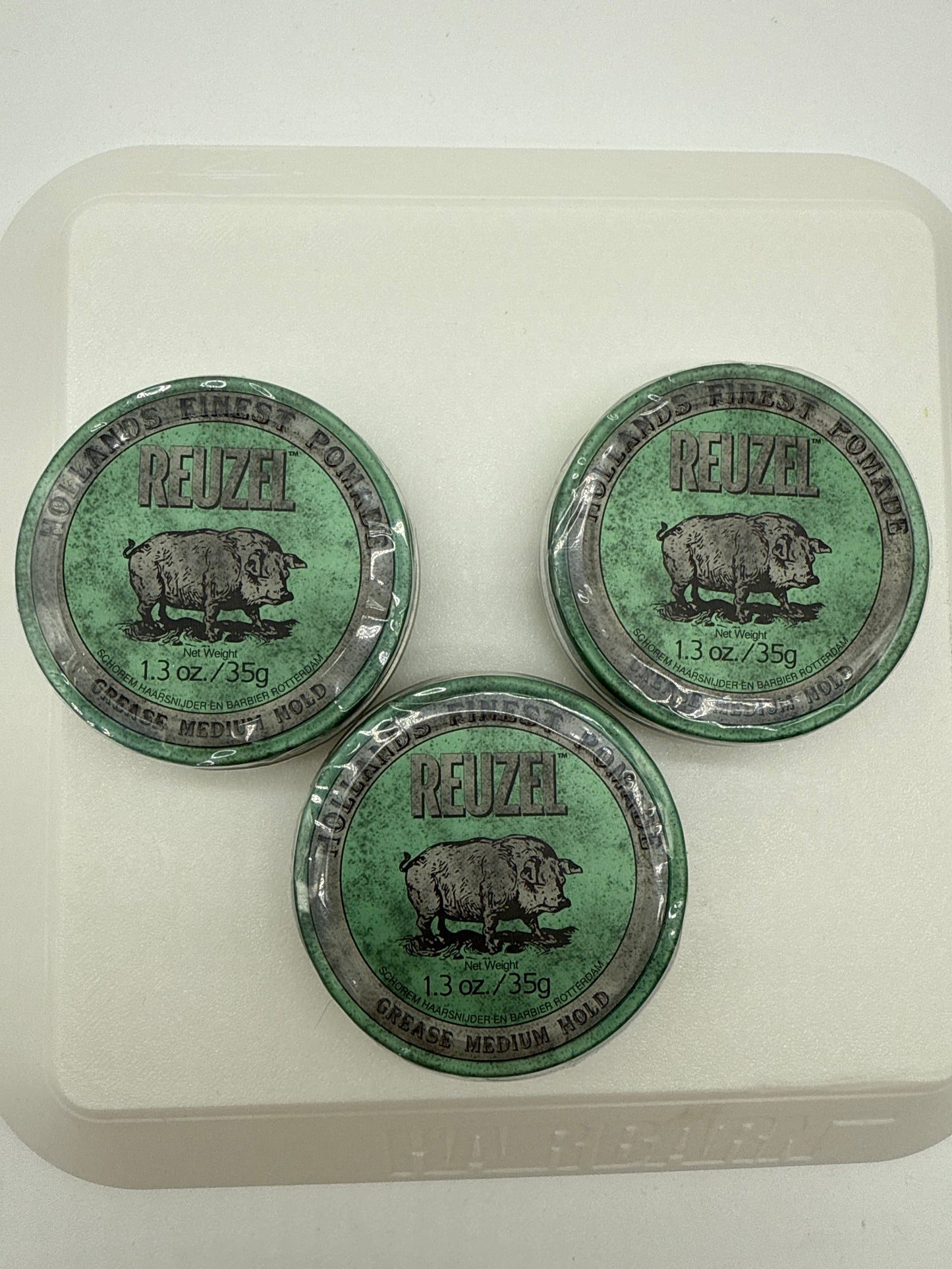 3 Pack Reuzel Grease Medium Hold Pomade 35 g / 1.3 oz.