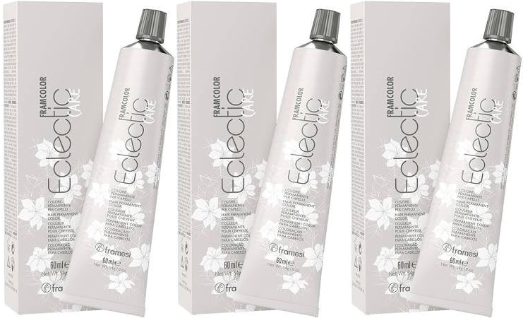 3 Pack Framcolor Eclectic Cream Hair Color 6.4 Dark Copper Blonde 1.9 oz