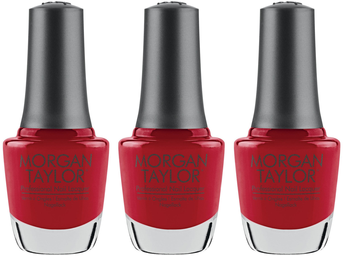 3 Pack Morgan Taylor Pretty Woman Nail Polish Lacquer .5 fl oz
