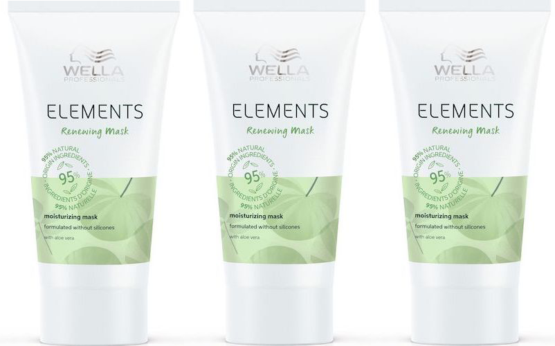 3 Pack Wella Elements Renewing Mask 1 oz