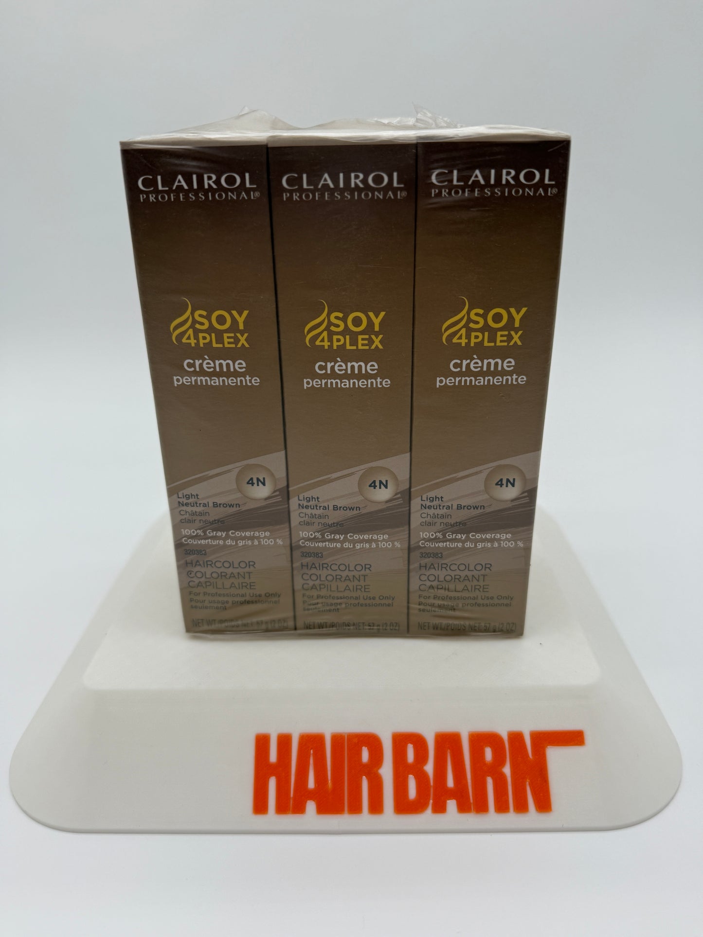 6 Pack CLAIROL SOY4PLEX PERMANENT HAIR COLOR CREAM 2 oz 4N