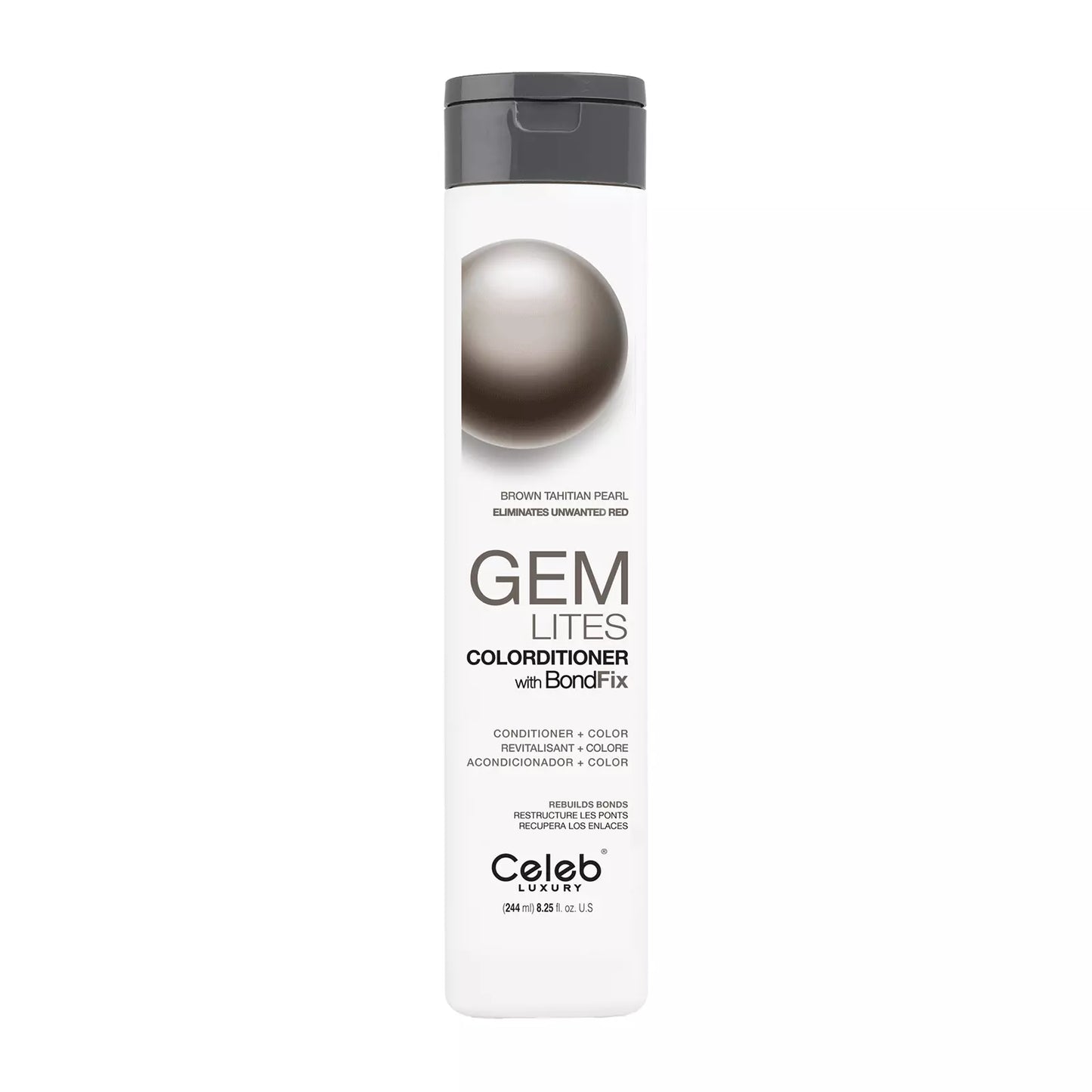Celeb Luxury GEM LITES Colorditioner 8.25oz Brown Tahitian Pearl
