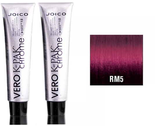 2 Pack RM5 Joico VERO K-PAK CHROME Creme Hair Colo Burmese Ruby 2 fl oz