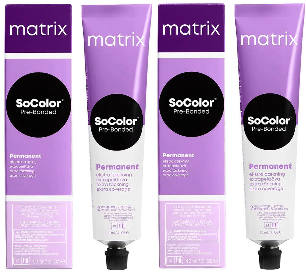 2 Pack Matrix Socolor Permanent Cream Hair Color 506NV light brown violet