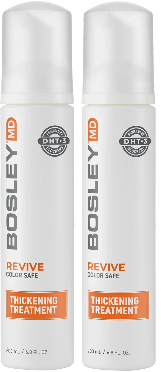 2 Pack Bosley MD Revive Color Safe Thickening Treatment 6.8 oz