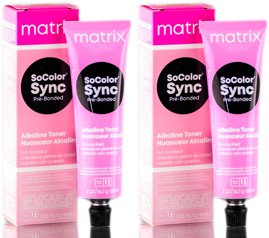2 Pack Matrix SoColor Sync Toner 2 oz 6RB Light Brown Red Brown
