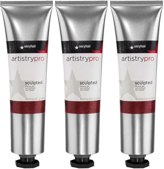 3 Pack Sexy Hair Artistry Pro Sculpted Styling Gel 5 oz