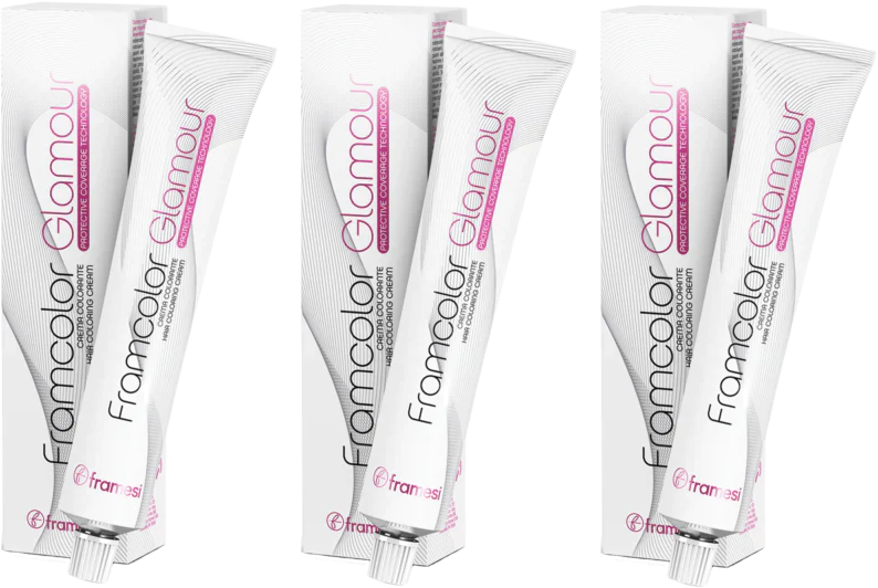 3 Pack Framesi Framcolor Glam 6.66 Pure Vilot 3.4 oz