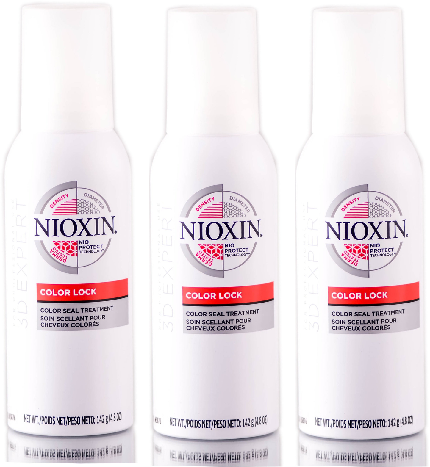 3 Pack Nioxin Color Lock Color Seal Treatment 4.8 oz