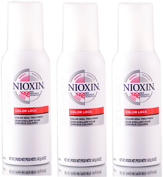 3 Pack Nioxin Color Lock Color Seal Treatment 4.8 oz