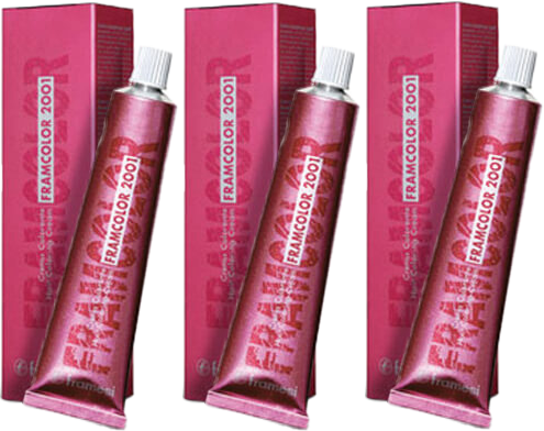 3 Pack FRAMESI FRAMCOLOR 2001 Hair Color 7G Medium Blonde  2 oz 7 G