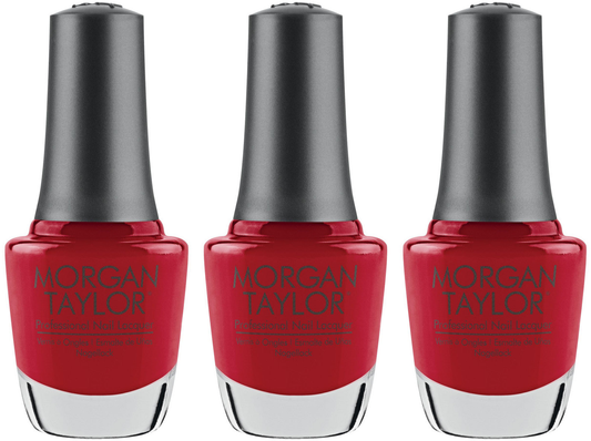 3 Pack Morgan Taylor Pretty Woman Nail Polish Lacquer .5 fl oz