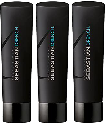 3 Pack SEBASTIAN DRENCH MOISTURIZING SHAMPOO 8.4 oz - 25.2 ounces total