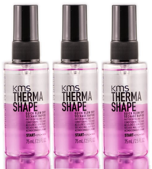 3 Pack KMS Therma Shape Quick Blow Dry 2.5 oz.