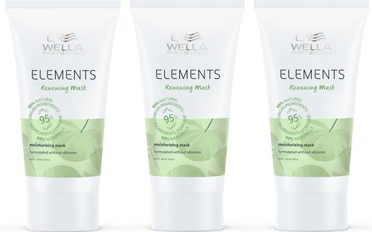 3 Pack Wella Elements Renewing Mask 1 oz