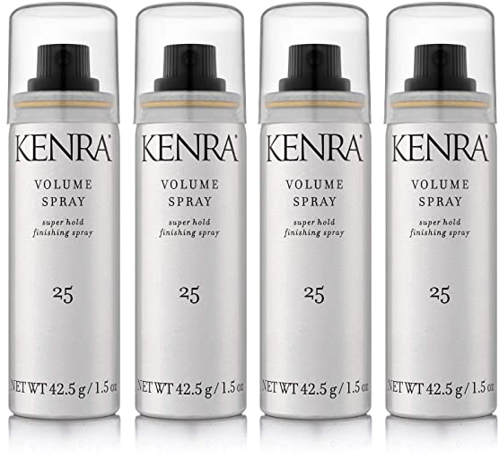 4 Pack Kenra 25 Volume Super Hold Finishing Hair Spray 1.5 oz Travel Size