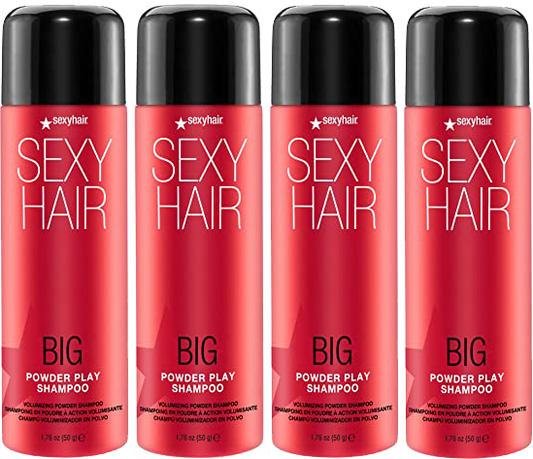 4 Pack Sexy Hair Big Powder Play Shampoo 1.76 OZ. - Volumizing & Texturizing