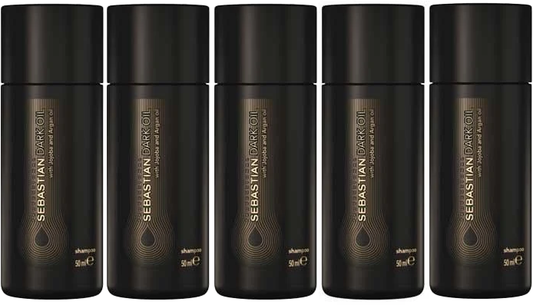 3 PACK Sebastian Dark Oil Jojoba and Argan Shampoo 1.7 oz