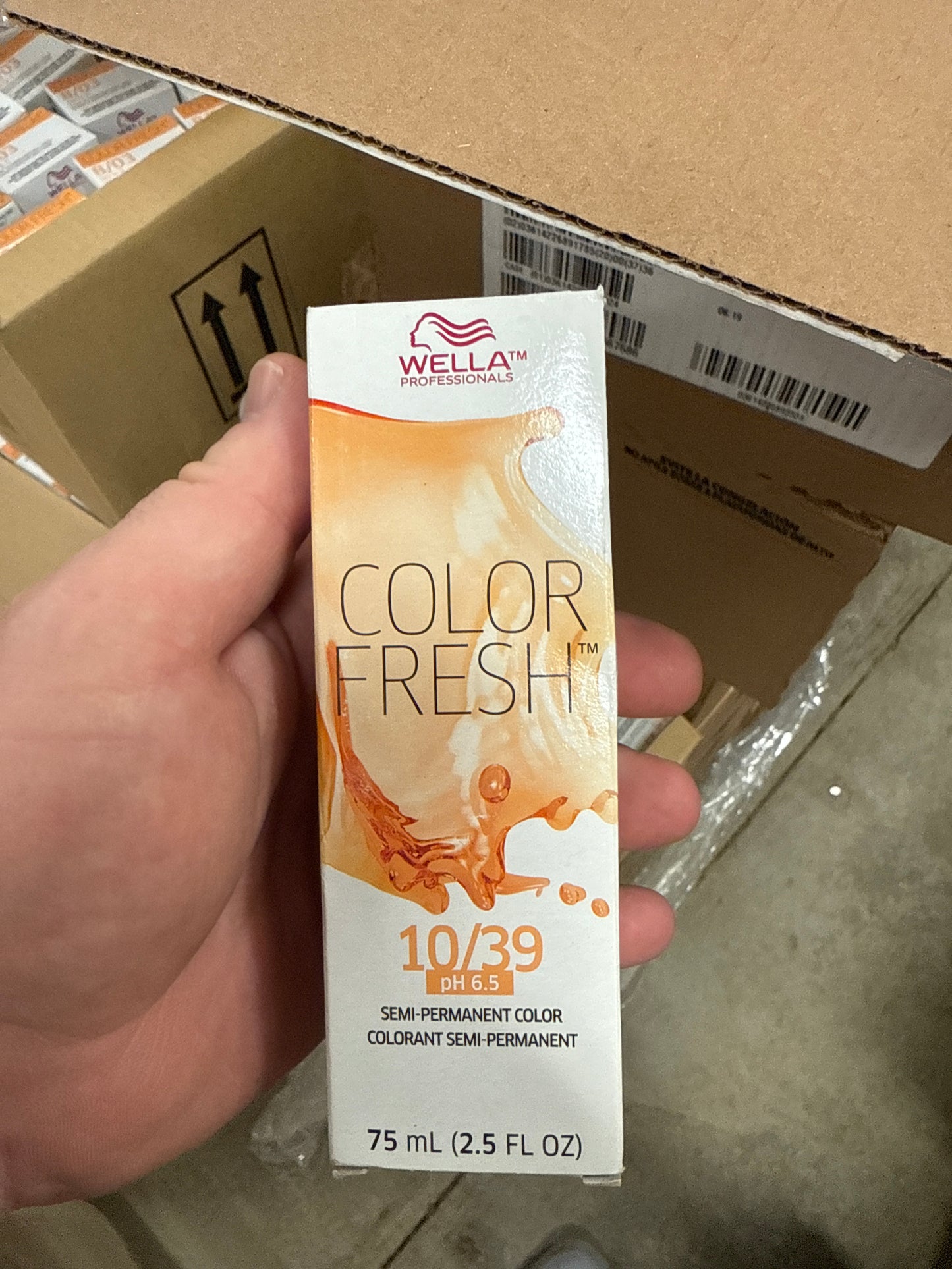 2 pack WELLA COLOR FRESH WARM 10/39 10 39 LIGHTEST BLONDE GOLD ASH COLOR 75ml
