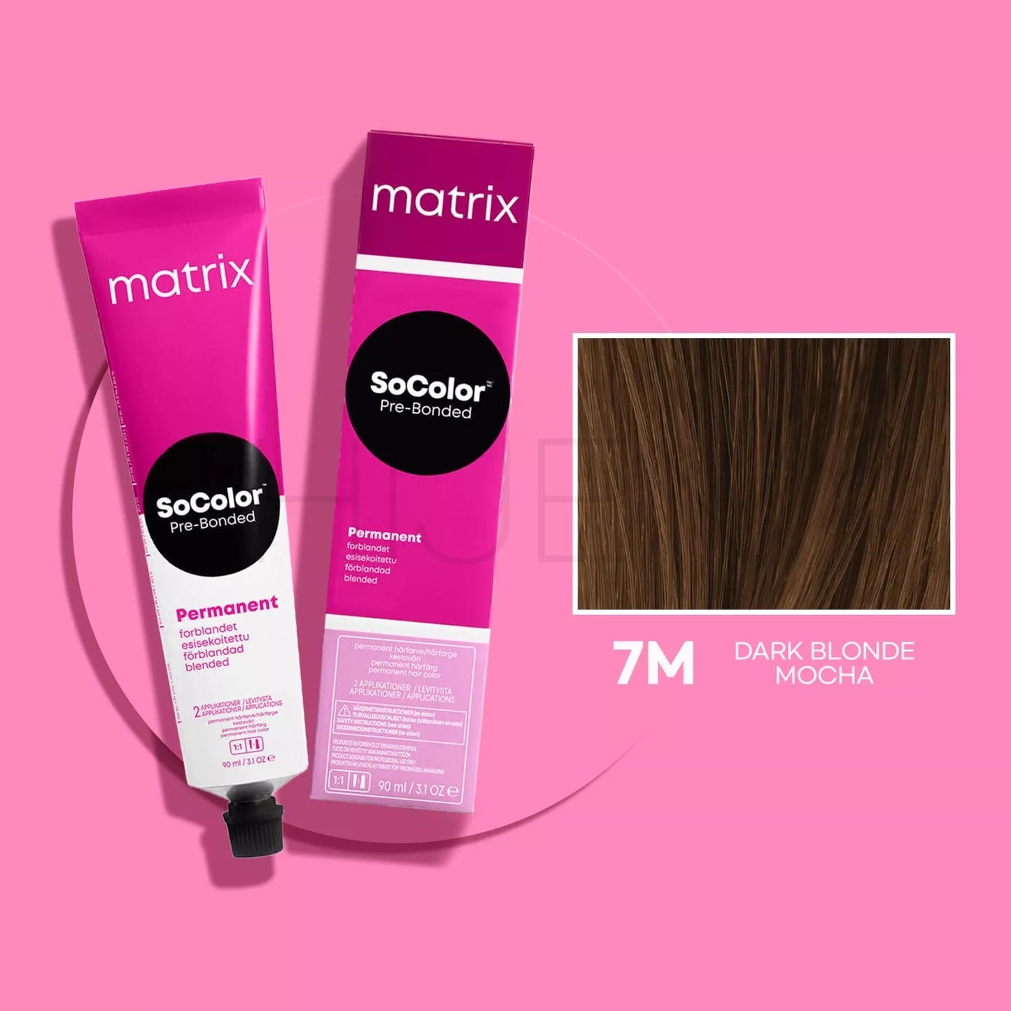 2 Pack Matrix SoColor Hair Color Dark Blonde Mocha 7M 3 OZ