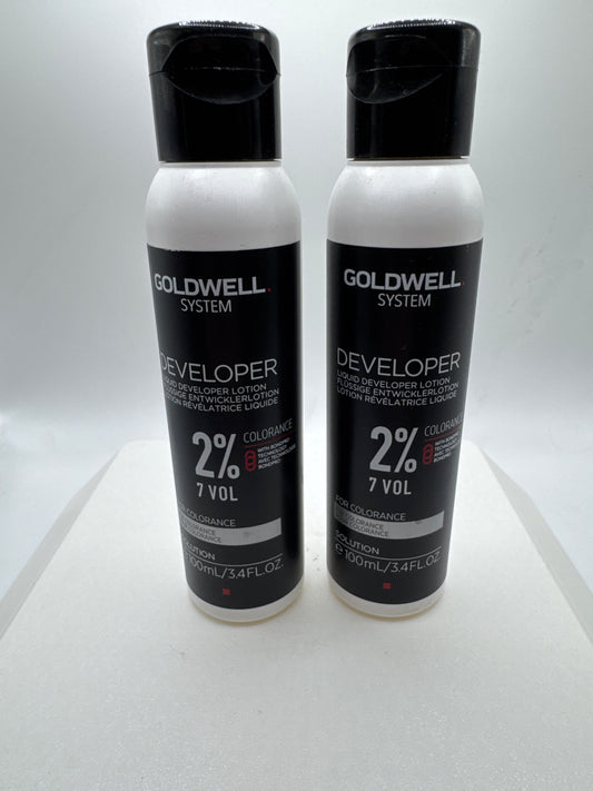 2 Pack Goldwell Developer 2% 7 Vol Colorance 3.4 oz