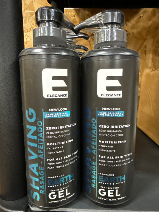 2 Pack Elegance Shaving Gel Earth, 16.9 oz