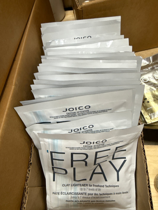 JOICO FREE PLAY CLAY LIGHTENER Up to 7 Levels 24 - 1 oz packs 20 oz total