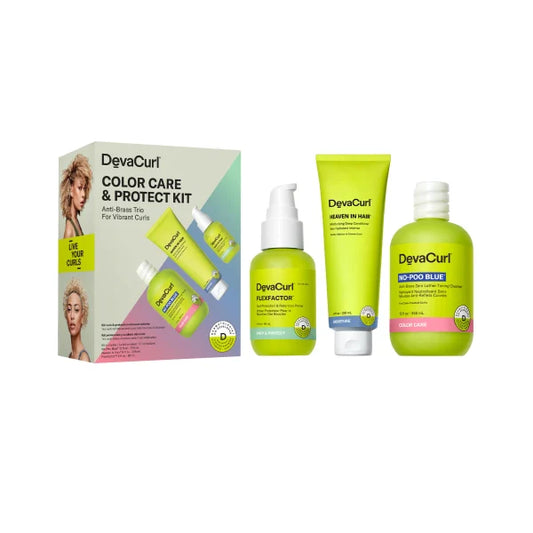 DevaCurl Color Care and Protect Kit, 3 piece No Poo Blue 12 oz and more