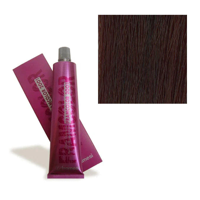 3 Pack Framesi Framcolor 2001 Hair Color 4W medium Chestnut-Wenge 2 oz 4 W