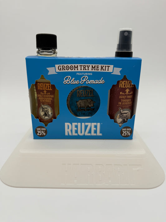 Ruezel Groom Try Me Kit Blue Pomade, Tonic, & Shampoo