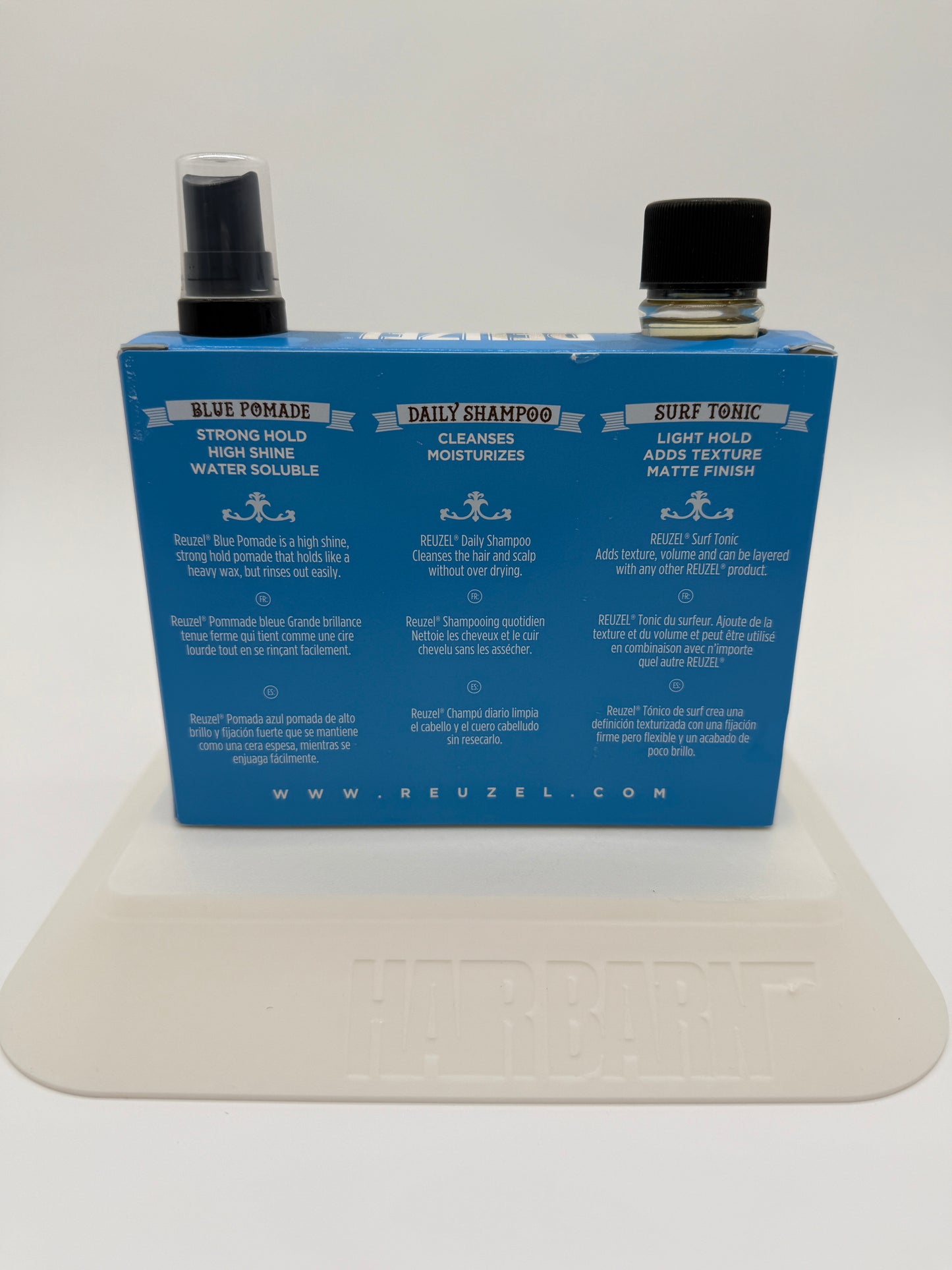 Ruezel Groom Try Me Kit Blue Pomade, Tonic, & Shampoo