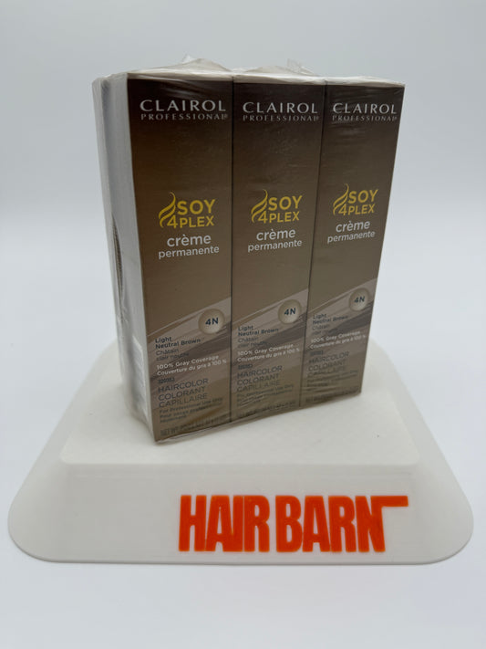 6 Pack CLAIROL SOY4PLEX PERMANENT HAIR COLOR CREAM 2 oz 4N