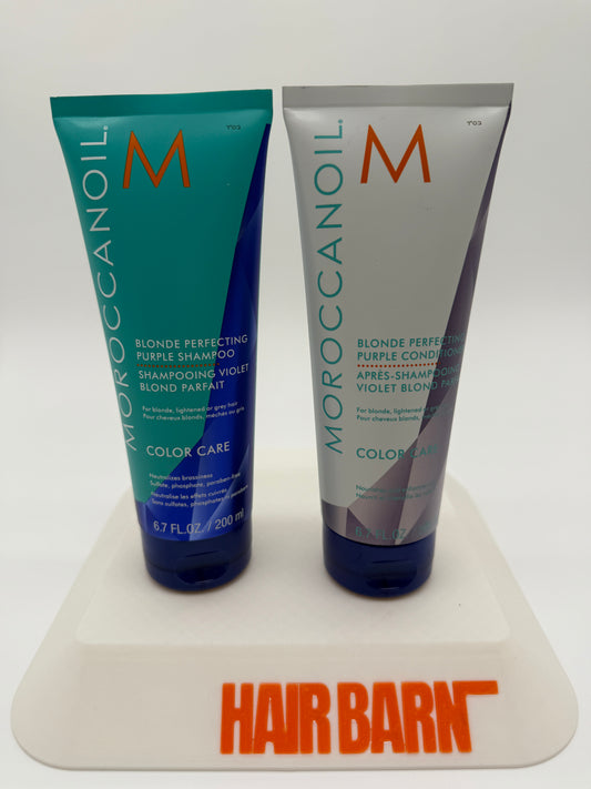 Moroccanoil Blonde Perfecting Purple Shampoo and Conditioner Duo 6.7 oz