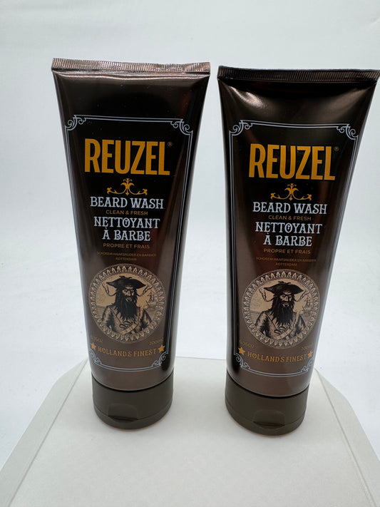 2 Pack Reuzel Clean and Fresh Beard Wash 6.76 ounces