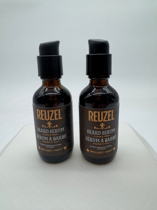 2 Pack Reuzel Beard Serum Clean and Fresh Serum A Barbe 2 fl oz