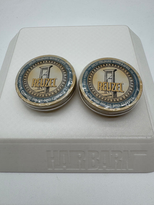 2 Pack Reuzel Solid Cologne Wood and Spice 1.3 oz