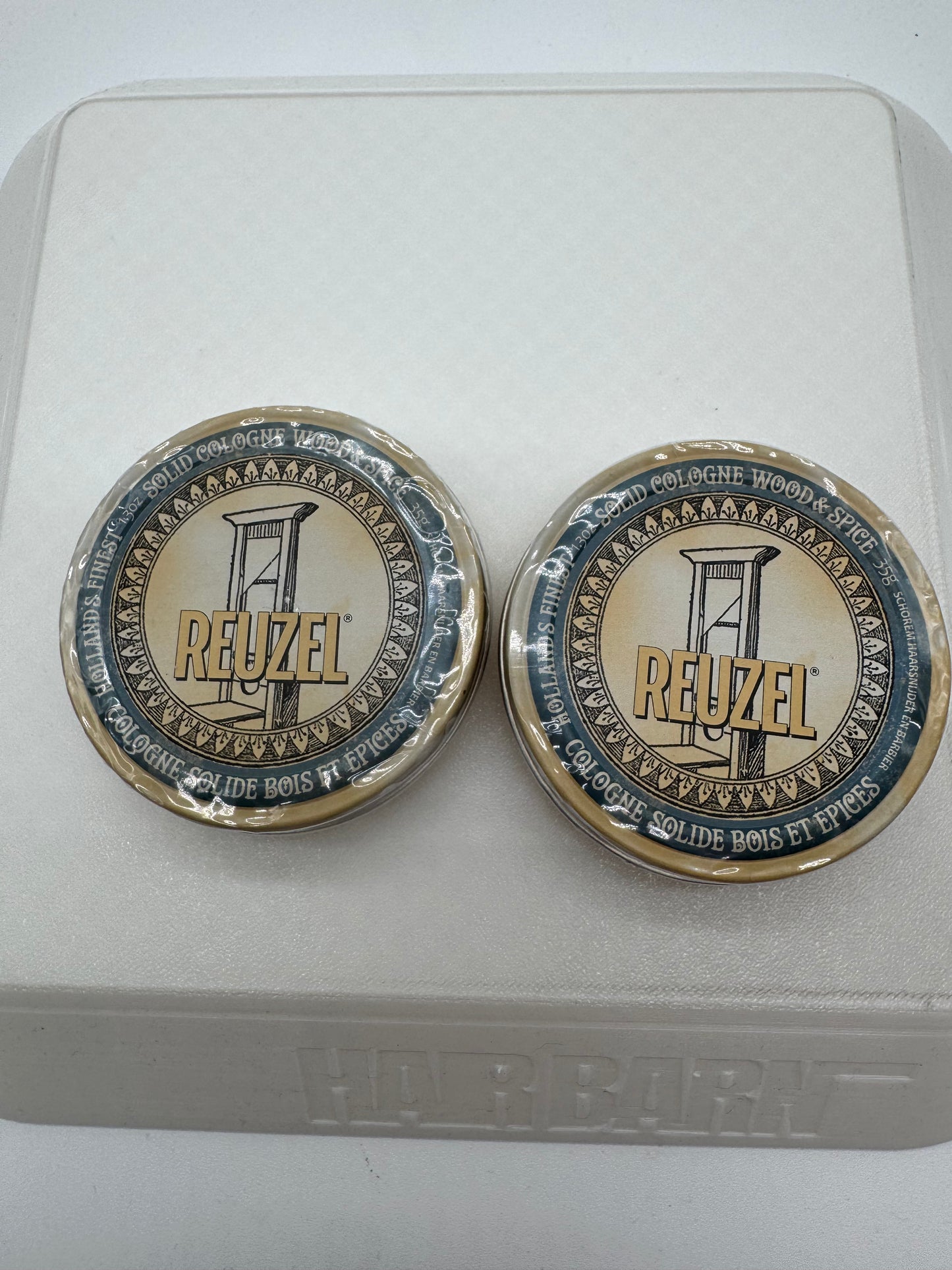 2 Pack Reuzel Solid Cologne Wood and Spice 1.3 oz