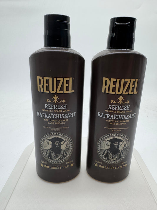 2 Pack Reuzel Refresh No Rinse Beard Wash 6.76 fl oz