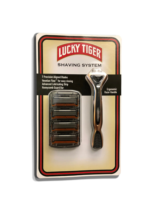 Lucky Tiger Shaving System Blades and Handle