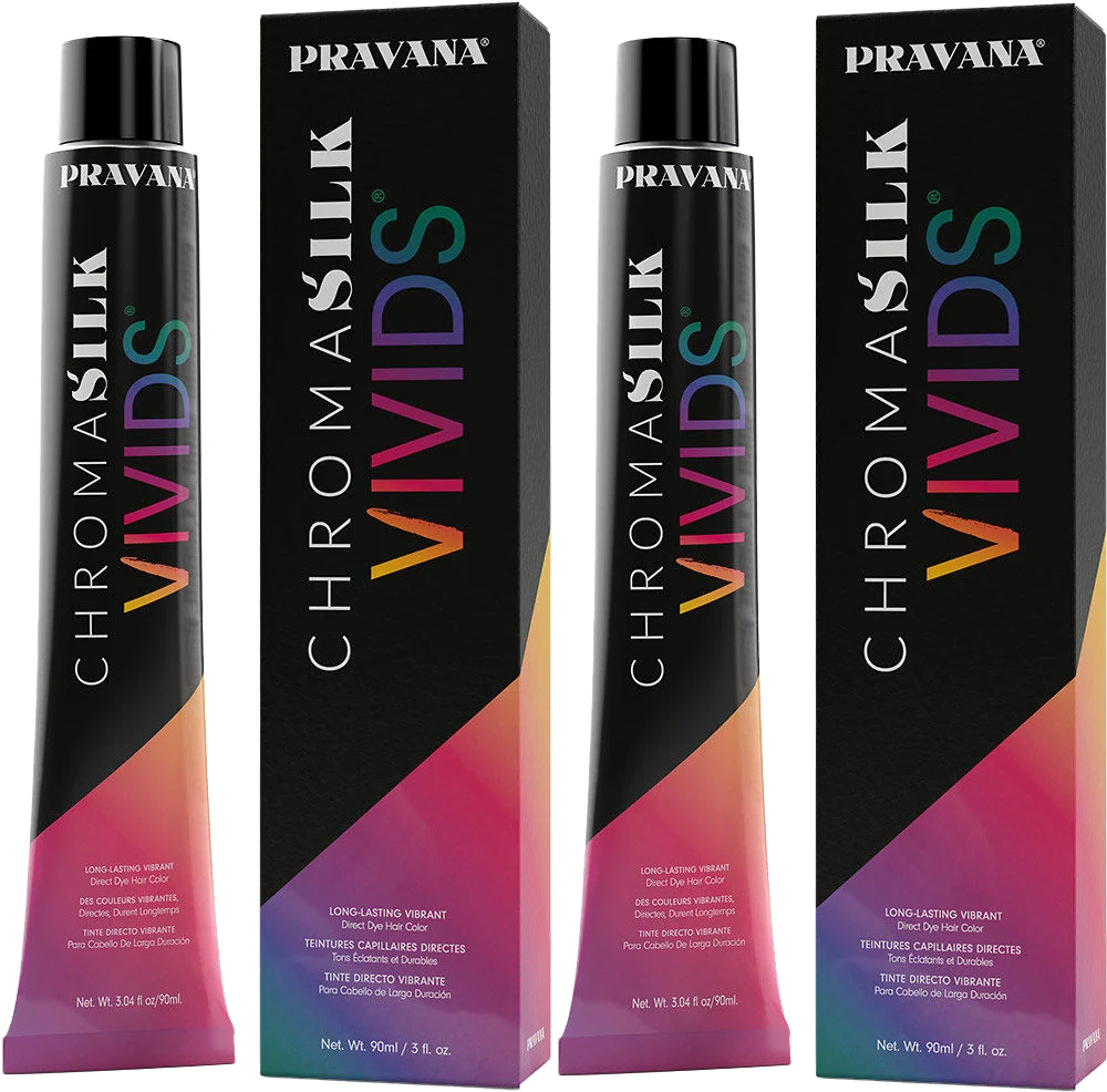 2 Pack Pravana ChromaSilk Hair Color DirectDye Violet