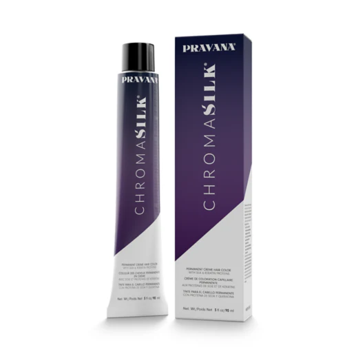 2 Tubes Pravana Chromasilk Permanent Creme Hair Color 5N Light Brown, 2 oz