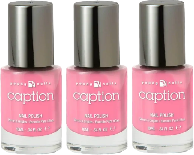 3 Pack Young Nails Caption Top Effects & Nail Polish -0.34 oz NOM NOM