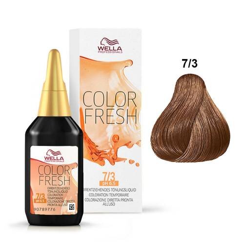 2 Pack Wella Color Fresh Warm 7/3 Medium Blonde Gold Hair Color