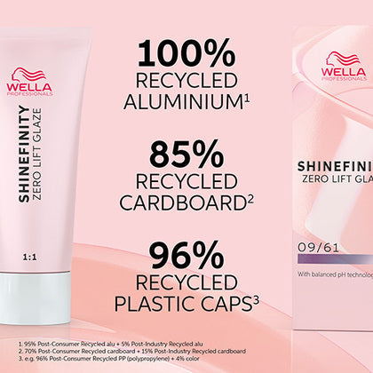 3 Pack Wella Shinefinity Zero Lift Glaze 2 oz 09/65 Very Light Blonde Violet