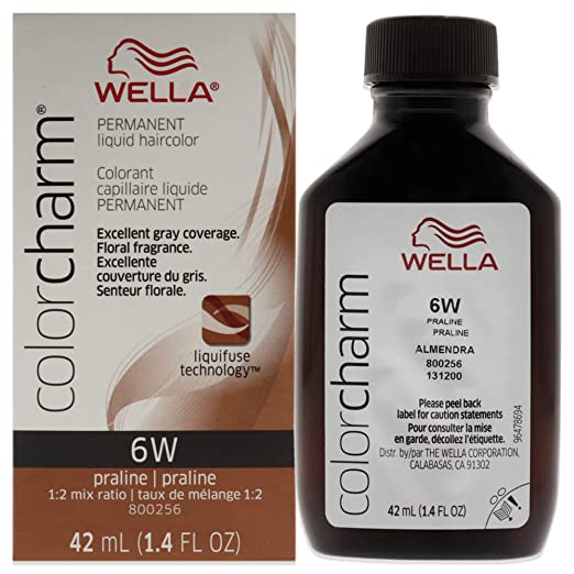 6 pack Wella Color Charm Permanent Liquid Hair Color Gray Coverage 6W Praline