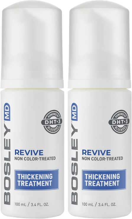 2 pack Bosley revive Non Color Treated Thickening Treatment 3.4 fl oz
