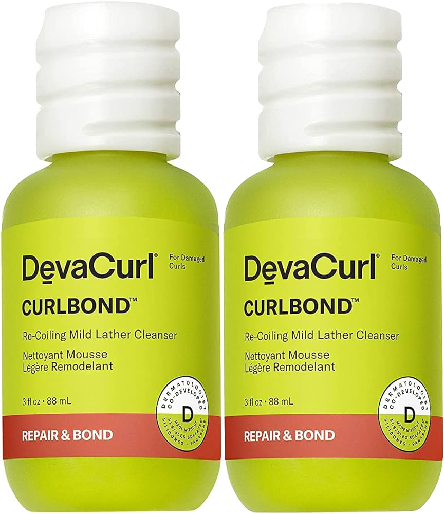 2 Pack DevaCurl CurlBond Recoiling Cleanser Repair & Bond 3 fl oz