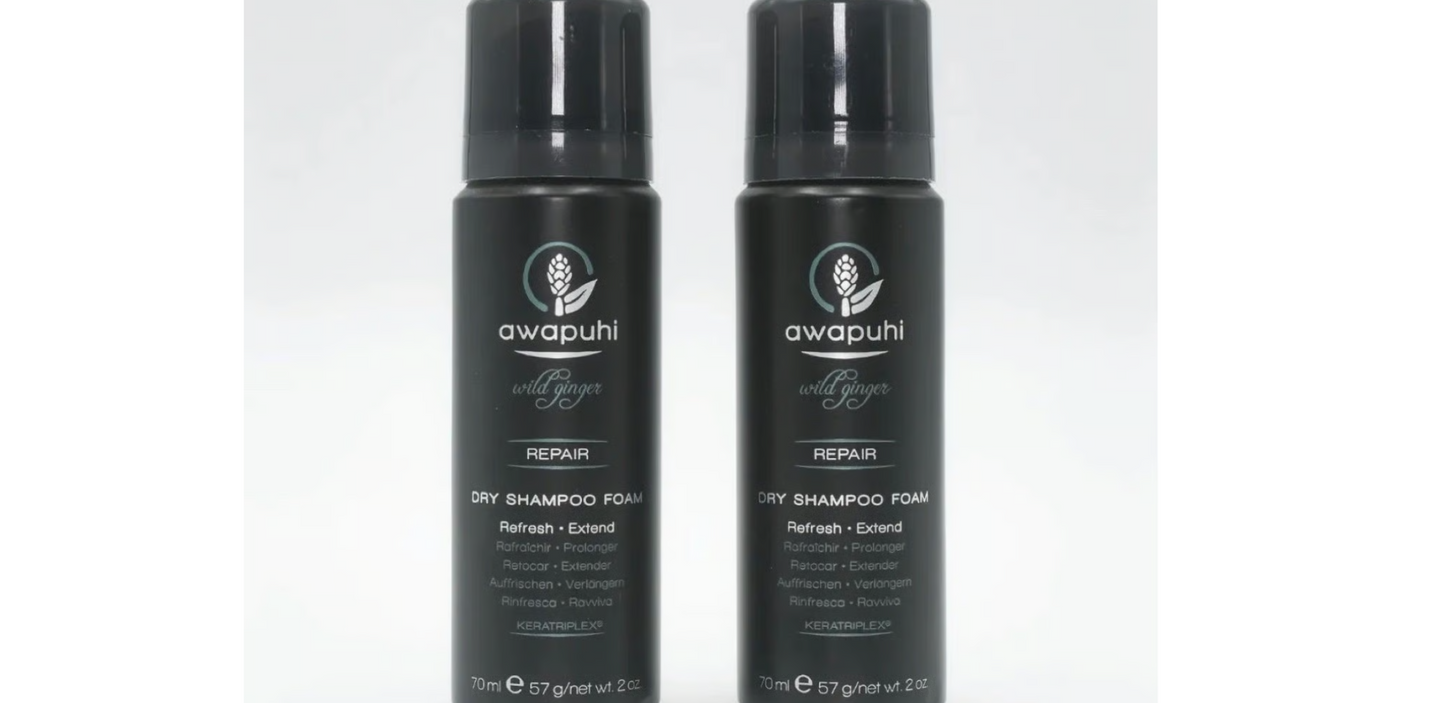 2 Pack Paul Mitchell Awapuhi Wild Ginger Dry Shampoo Foam Repair 2 oz