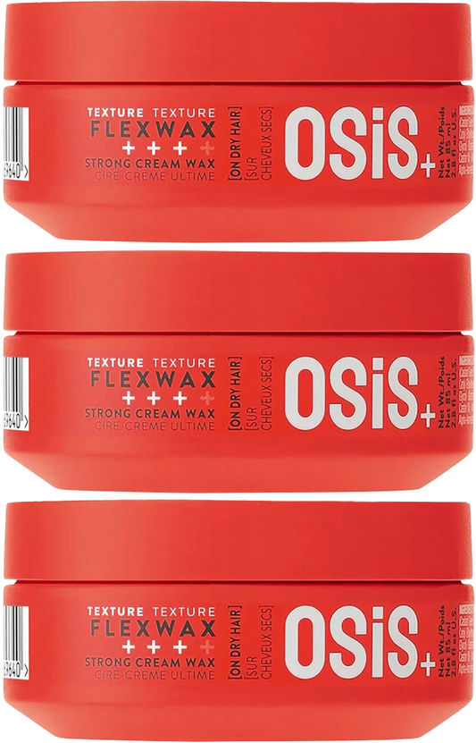 3 Pack Schwarzkopf OSiS FlexWax Ultra Strong Cream Wax 2.8 oz